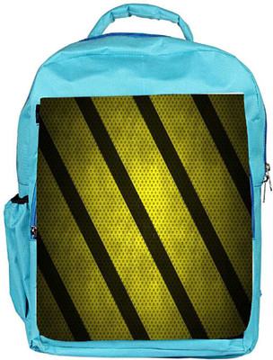 

Snoogg Eco Friendly Canvas Yellow Strips Designer Backpack Rucksack School Travel Unisex Casual Canvas Bag Bookbag Satchel 5 L Backpack(Blue)