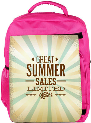 

Snoogg Eco Friendly Canvas Summer Vector Illustration Backpack Rucksack School Travel Unisex Casual Canvas Bag Bookbag Satchel 5 L Backpack(Pink)