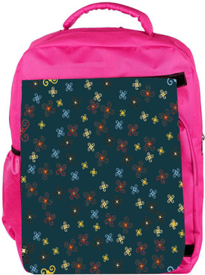 

Snoogg Eco Friendly Canvas Orange Blue Pattern Designer Backpack Rucksack School Travel Unisex Casual Canvas Bag Bookbag Satchel 5 L Backpack(Pink)