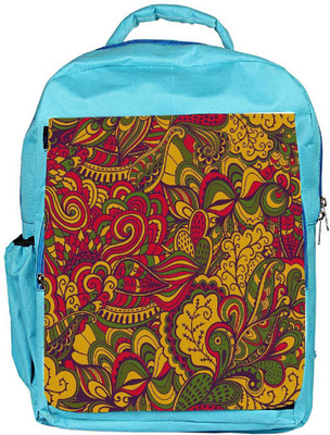 

Snoogg Eco Friendly Canvas Vector Seamless Texture With Abstract Flowers Endless Background Ethnic Sea Backpack Rucksack School Travel Unisex Casual Canvas Bag Bookbag Satchel 5 L Backpack(Blue)