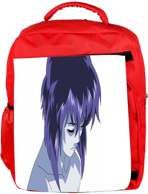 

Snoogg Eco Friendly Canvas Ghost In The Shell Motoko Kusanagi Girl Designer Backpack Rucksack School Travel Unisex Casual Canvas Bag Bookbag Satchel 5 L Backpack(Red)