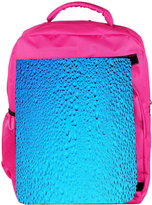 

Snoogg Eco Friendly Canvas Blue Water Drops Designer Backpack Rucksack School Travel Unisex Casual Canvas Bag Bookbag Satchel 5 L Backpack(Pink)