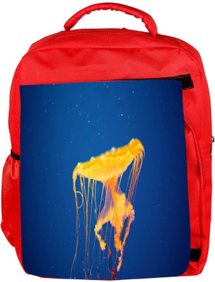 

Snoogg Eco Friendly Canvas Jellyfish In Sea Designer Backpack Rucksack School Travel Unisex Casual Canvas Bag Bookbag Satchel 5 L Backpack(Red)