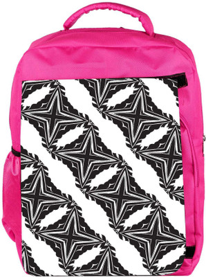 

Snoogg Eco Friendly Canvas Cross Pattern Designer Backpack Rucksack School Travel Unisex Casual Canvas Bag Bookbag Satchel 5 L Backpack(Pink)