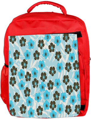 

Snoogg Eco Friendly Canvas Floral Blue Pattern Designer Backpack Rucksack School Travel Unisex Casual Canvas Bag Bookbag Satchel 5 L Backpack(Red)