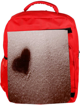 

Snoogg Eco Friendly Canvas Love Heart Designer Backpack Rucksack School Travel Unisex Casual Canvas Bag Bookbag Satchel 5 L Backpack(Red)