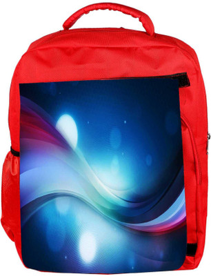

Snoogg Eco Friendly Canvas Bubbles And Strips Designer Backpack Rucksack School Travel Unisex Casual Canvas Bag Bookbag Satchel 5 L Backpack(Red)