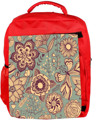 

Snoogg Eco Friendly Canvas Abstract Floral Background Backpack Rucksack School Travel Unisex Casual Canvas Bag Bookbag Satchel 5 L Backpack(Red)