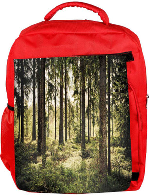 

Snoogg Eco Friendly Canvas Scary Forest Designer Backpack Rucksack School Travel Unisex Casual Canvas Bag Bookbag Satchel 5 L Backpack(Red)