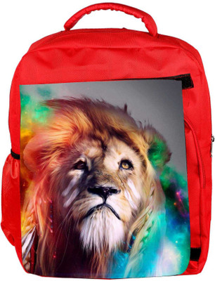 

Snoogg Eco Friendly Canvas Colorful Lion 2770 Backpack Rucksack School Travel Unisex Casual Canvas Bag Bookbag Satchel 5 L Backpack(Red)