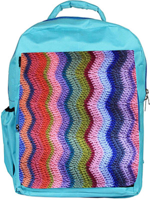 

Snoogg Eco Friendly Canvas Woollen Sewed Pattern Backpack Rucksack School Travel Unisex Casual Canvas Bag Bookbag Satchel 5 L Backpack(Blue)