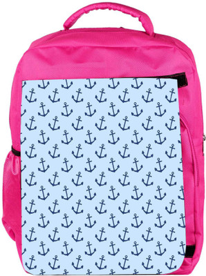 

Snoogg Eco Friendly Canvas Blue Anchor Designer Backpack Rucksack School Travel Unisex Casual Canvas Bag Bookbag Satchel 5 L Backpack(Pink)