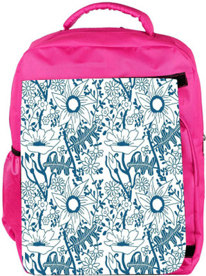 

Snoogg Eco Friendly Canvas Seamless Texture With Flowers And Butterflies Endless Floral Pattern Backpack Rucksack School Travel Unisex Casual Canvas Bag Bookbag Satchel 5 L Backpack(Pink)