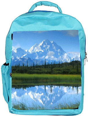 

Snoogg Eco Friendly Canvas White Mountain Designer Backpack Rucksack School Travel Unisex Casual Canvas Bag Bookbag Satchel 5 L Backpack(Blue)