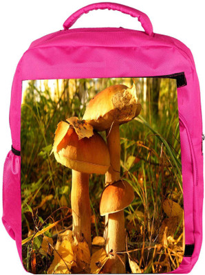 

Snoogg Eco Friendly Canvas Multiple Mushrrom Designer Backpack Rucksack School Travel Unisex Casual Canvas Bag Bookbag Satchel 5 L Backpack(Pink)