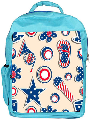

Snoogg Eco Friendly Canvas Us Stars Designer Backpack Rucksack School Travel Unisex Casual Canvas Bag Bookbag Satchel 5 L Backpack(Blue)