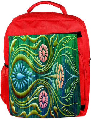 

Snoogg Eco Friendly Canvas Abstract Floral Designer Backpack Rucksack School Travel Unisex Casual Canvas Bag Bookbag Satchel 5 L Backpack(Red)