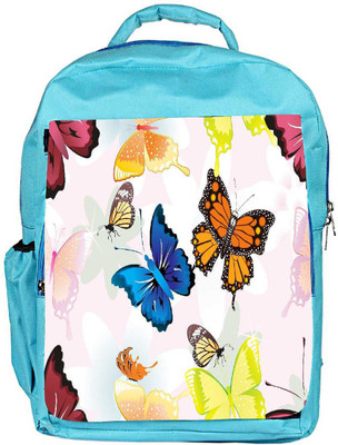 

Snoogg Eco Friendly Canvas Abstract Butterflies Pattern Design Designer Backpack Rucksack School Travel Unisex Casual Canvas Bag Bookbag Satchel 5 L Backpack(Blue)