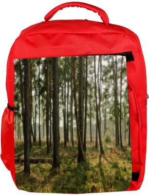 

Snoogg Eco Friendly Canvas Abstract Trees Designer Backpack Rucksack School Travel Unisex Casual Canvas Bag Bookbag Satchel 5 L Backpack(Red)