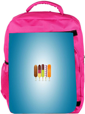 

Snoogg Eco Friendly Canvas Icecreams Designer Backpack Rucksack School Travel Unisex Casual Canvas Bag Bookbag Satchel 5 L Backpack(Pink)