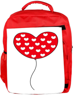 

Snoogg Eco Friendly Canvas Red Heart Balloons Designer Backpack Rucksack School Travel Unisex Casual Canvas Bag Bookbag Satchel 5 L Backpack(Red)