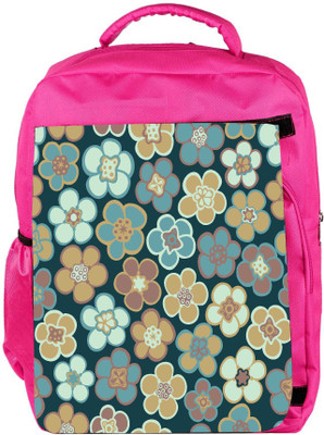 

Snoogg Eco Friendly Canvas Seamless Floral Pattern Flowers Texture Daisy Backpack Rucksack School Travel Unisex Casual Canvas Bag Bookbag Satchel 5 L Backpack(Pink)