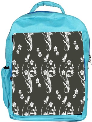 

Snoogg Eco Friendly Canvas White Floral Pattern Designer Backpack Rucksack School Travel Unisex Casual Canvas Bag Bookbag Satchel 5 L Backpack(Blue)