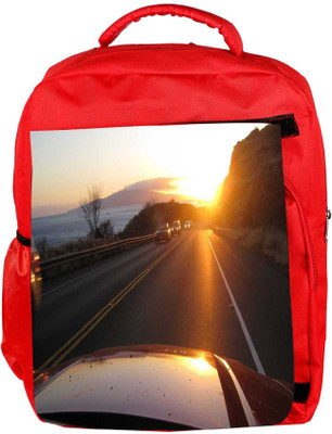 

Snoogg Eco Friendly Canvas Car Bounet Designer Backpack Rucksack School Travel Unisex Casual Canvas Bag Bookbag Satchel 5 L Backpack(Red)