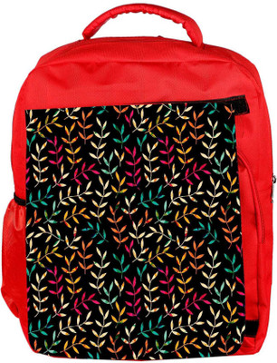 

Snoogg Eco Friendly Canvas Seamless Leaf Patternleaf Background Autumn Seamless Pattern Backpack Rucksack School Travel Unisex Casual Canvas Bag Bookbag Satchel 5 L Backpack(Red)