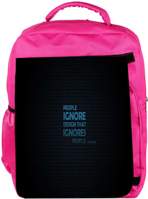 

Snoogg Eco Friendly Canvas People Ignore Designer Backpack Rucksack School Travel Unisex Casual Canvas Bag Bookbag Satchel 5 L Backpack(Pink)