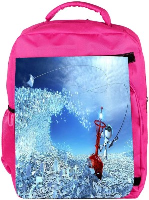 

Snoogg Eco Friendly Canvas Abstraction Creative Art Designer Backpack Rucksack School Travel Unisex Casual Canvas Bag Bookbag Satchel 5 L Backpack(Pink)