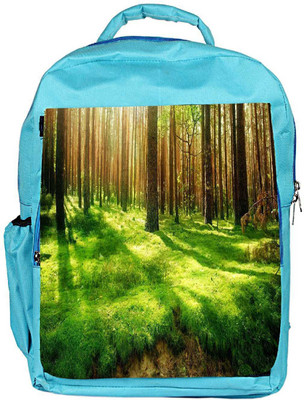 

Snoogg Eco Friendly Canvas Garden Forest Designer Backpack Rucksack School Travel Unisex Casual Canvas Bag Bookbag Satchel 5 L Backpack(Blue)