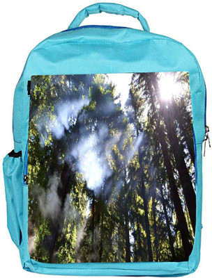 

Snoogg Eco Friendly Canvas Smoked Forest Designer Backpack Rucksack School Travel Unisex Casual Canvas Bag Bookbag Satchel 5 L Backpack(Blue)
