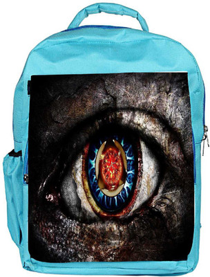 

Snoogg Eco Friendly Canvas Dangerous Eyes Designer Backpack Rucksack School Travel Unisex Casual Canvas Bag Bookbag Satchel 5 L Backpack(Blue)