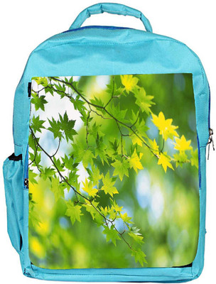 

Snoogg Eco Friendly Canvas Leavesin Branches Designer Backpack Rucksack School Travel Unisex Casual Canvas Bag Bookbag Satchel 5 L Backpack(Blue)