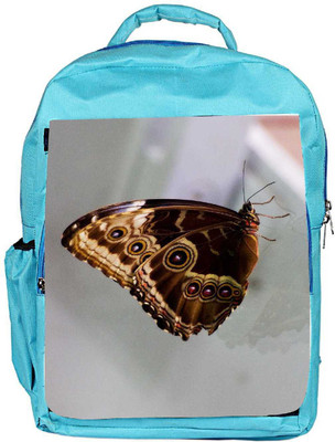 

Snoogg Eco Friendly Canvas Butterfly Blue Morpho Backpack Rucksack School Travel Unisex Casual Canvas Bag Bookbag Satchel 5 L Backpack(Blue)