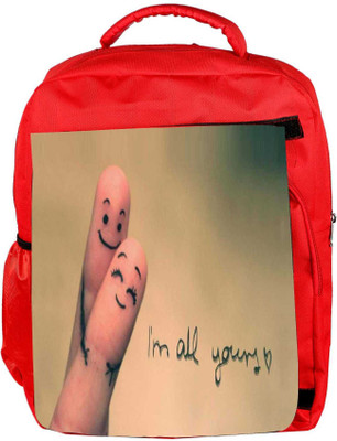 

Snoogg Eco Friendly Canvas Im All Yours Backpack Rucksack School Travel Unisex Casual Canvas Bag Bookbag Satchel 5 L Backpack(Red)