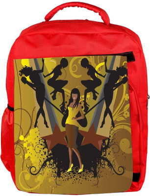 

Snoogg Eco Friendly Canvas Abstract Illustration Backpack Rucksack School Travel Unisex Casual Canvas Bag Bookbag Satchel 5 L Backpack(Red)