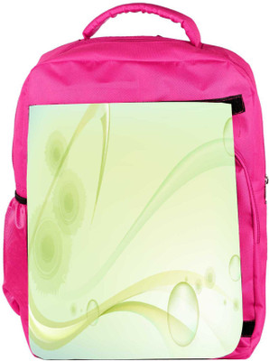 

Snoogg Eco Friendly Canvas Green Layered Design Designer Backpack Rucksack School Travel Unisex Casual Canvas Bag Bookbag Satchel 5 L Backpack(Pink)