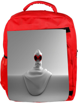 

Snoogg Eco Friendly Canvas Small White Man Designer Backpack Rucksack School Travel Unisex Casual Canvas Bag Bookbag Satchel 5 L Backpack(Red)