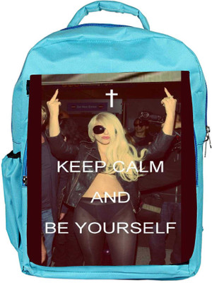 

Snoogg Eco Friendly Canvas Keep Calm And Be Yourself Backpack Rucksack School Travel Unisex Casual Canvas Bag Bookbag Satchel 5 L Backpack(Blue)