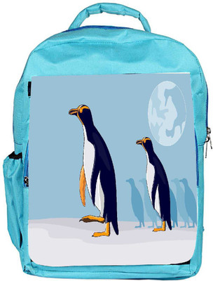 

Snoogg Eco Friendly Canvas Yellow Eyed Penguin Backpack Rucksack School Travel Unisex Casual Canvas Bag Bookbag Satchel 5 L Backpack(Blue)