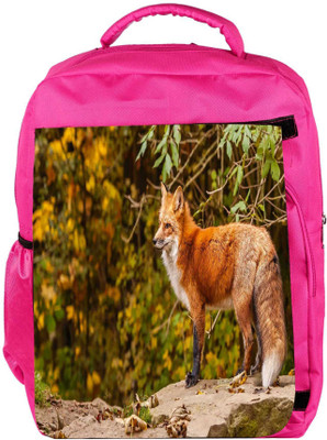 

Snoogg Eco Friendly Canvas Fox Designer Backpack Rucksack School Travel Unisex Casual Canvas Bag Bookbag Satchel 5 L Backpack(Pink)