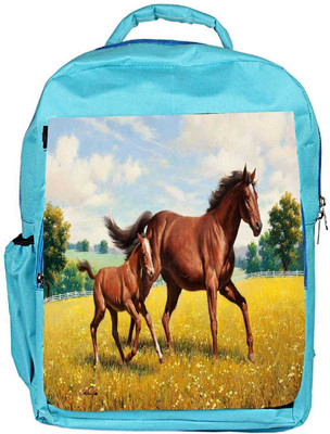

Snoogg Eco Friendly Canvas Parental Horse Designer Backpack Rucksack School Travel Unisex Casual Canvas Bag Bookbag Satchel 5 L Backpack(Blue)