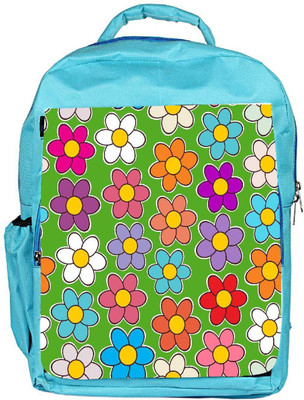 

Snoogg Eco Friendly Canvas Seamless Floral Pattern Flowers Texture Daisy Backpack Rucksack School Travel Unisex Casual Canvas Bag Bookbag Satchel 5 L Backpack(Blue)