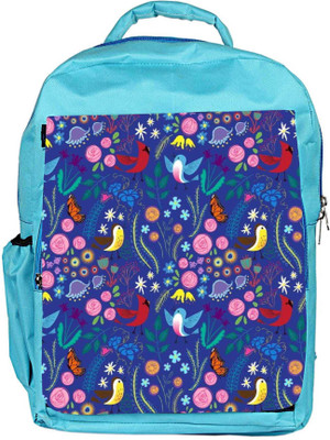 

Snoogg Eco Friendly Canvas Bird Floral Patterns Backpack Rucksack School Travel Unisex Casual Canvas Bag Bookbag Satchel 5 L Backpack(Blue)
