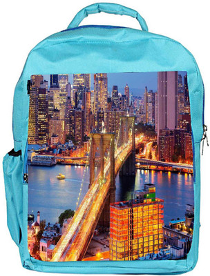 

Snoogg Eco Friendly Canvas Lightful Bridge Designer Backpack Rucksack School Travel Unisex Casual Canvas Bag Bookbag Satchel 5 L Backpack(Blue)