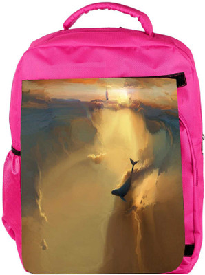 

Snoogg Eco Friendly Canvas Under Water World Designer Backpack Rucksack School Travel Unisex Casual Canvas Bag Bookbag Satchel 5 L Backpack(Pink)