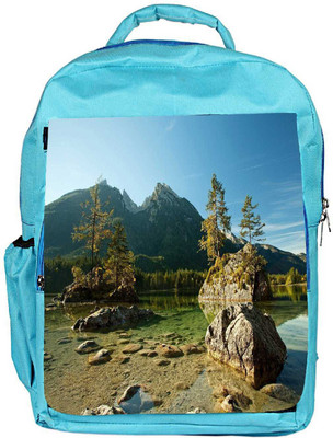 

Snoogg Eco Friendly Canvas Pond With Rocks Designer Backpack Rucksack School Travel Unisex Casual Canvas Bag Bookbag Satchel 5 L Backpack(Blue)