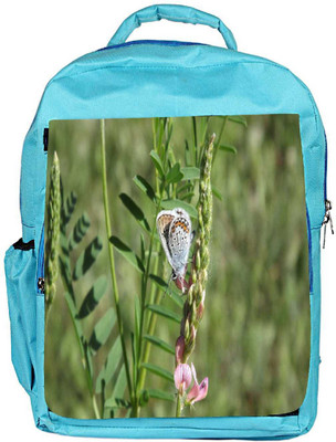 

Snoogg Eco Friendly Canvas White Butterfly Designer Backpack Rucksack School Travel Unisex Casual Canvas Bag Bookbag Satchel 5 L Backpack(Blue)